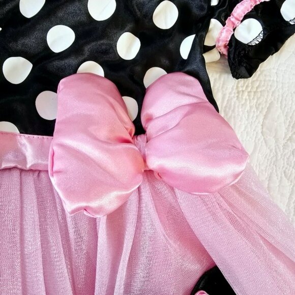 Disney Baby Girls Minnie Mouse Dress Size 12-24 Months Pink Tulle Ballet Dots - Picture 6 of 14